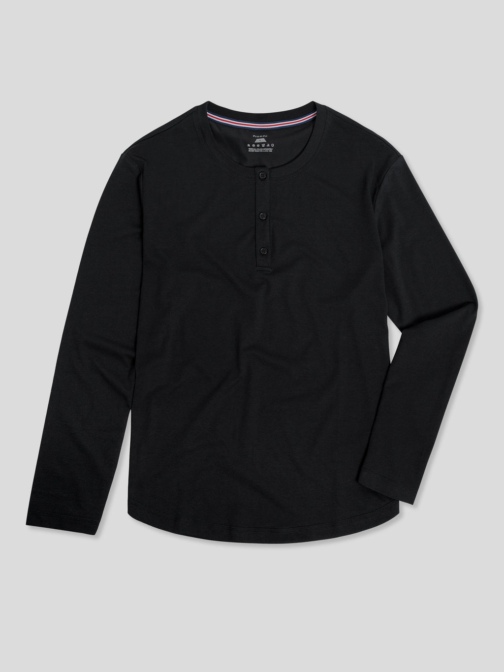StaySmooth Long Sleeve Henley Drop-Cut Tee