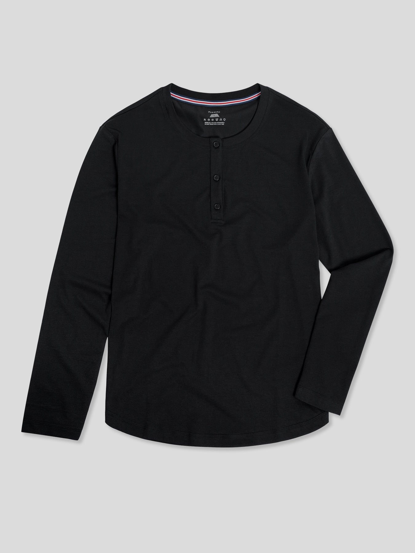 StaySmooth Long Sleeve Henley Drop-Cut Tee