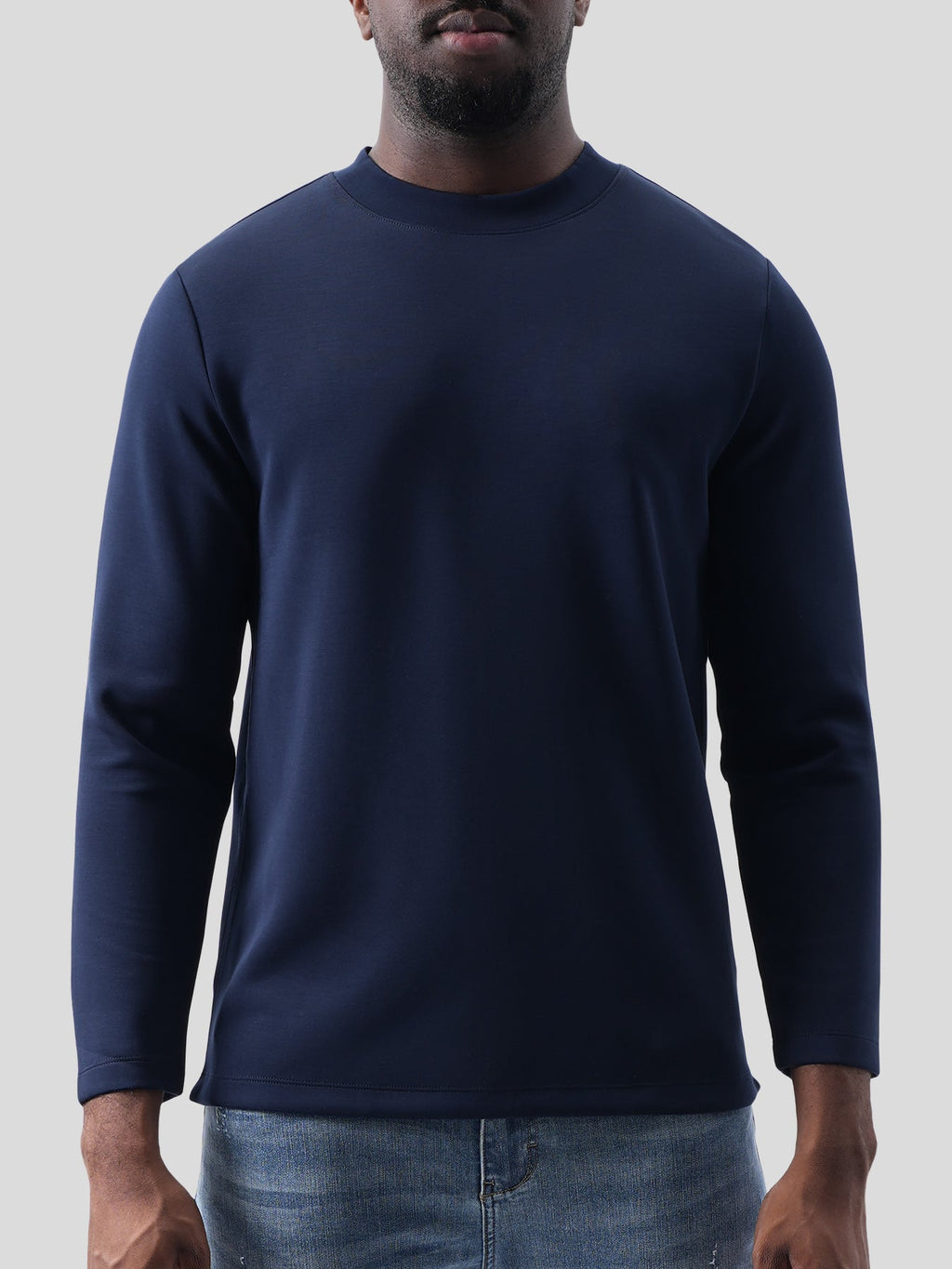 Modal Blend Elbow Patch Long Sleeve Tee