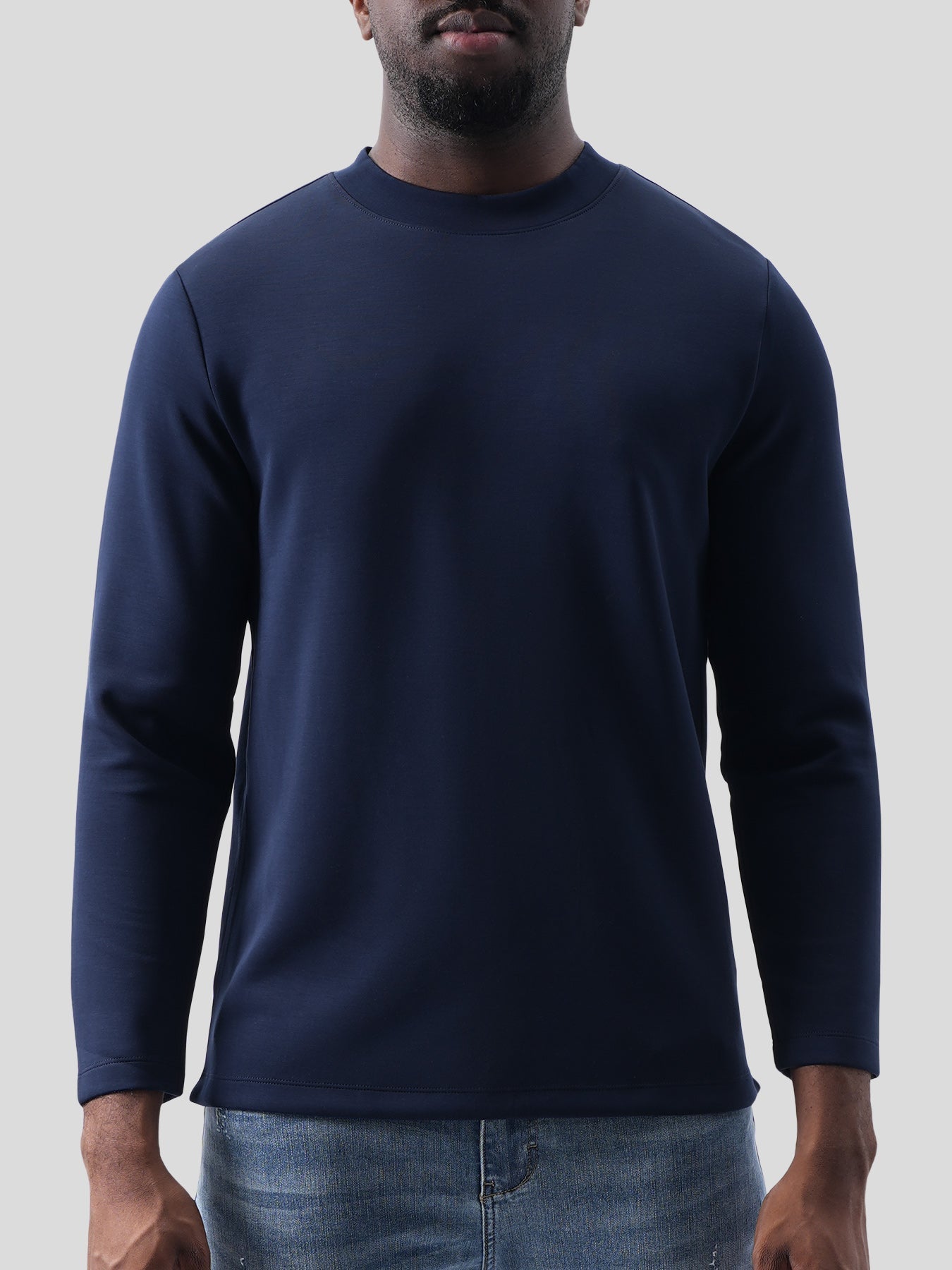 Modal Blend Elbow Patch Long Sleeve Tee
