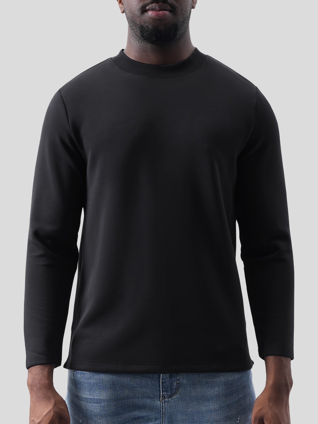 Modal Blend Elbow Patch Long Sleeve Tee
