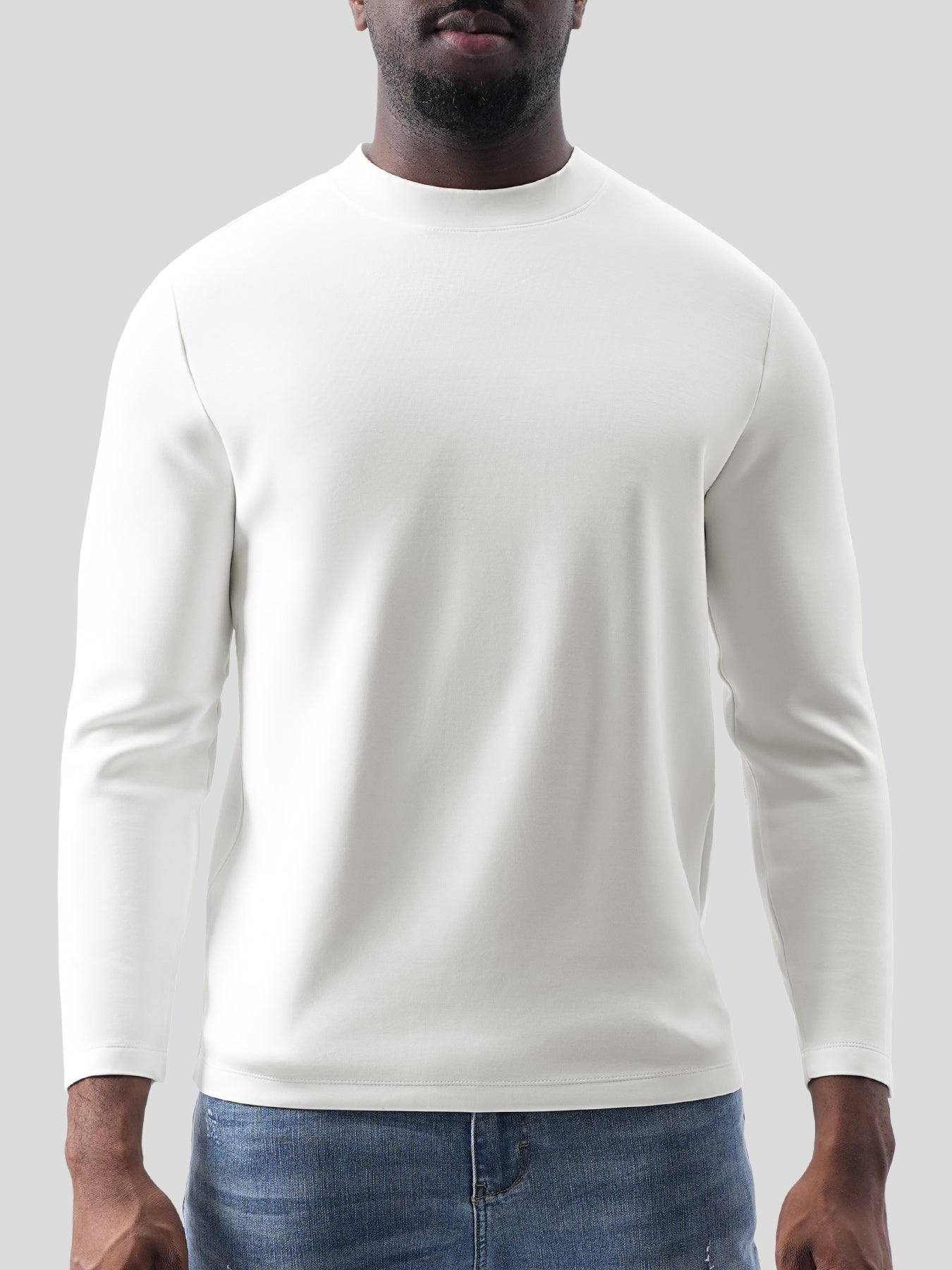 Modal Blend Elbow Patch Long Sleeve Tee