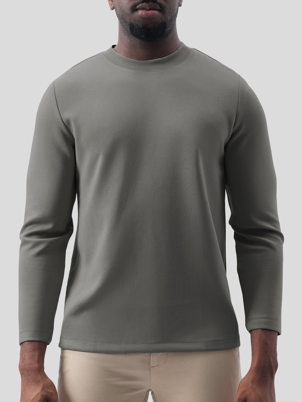 Modal Blend Elbow Patch Long Sleeve Tee