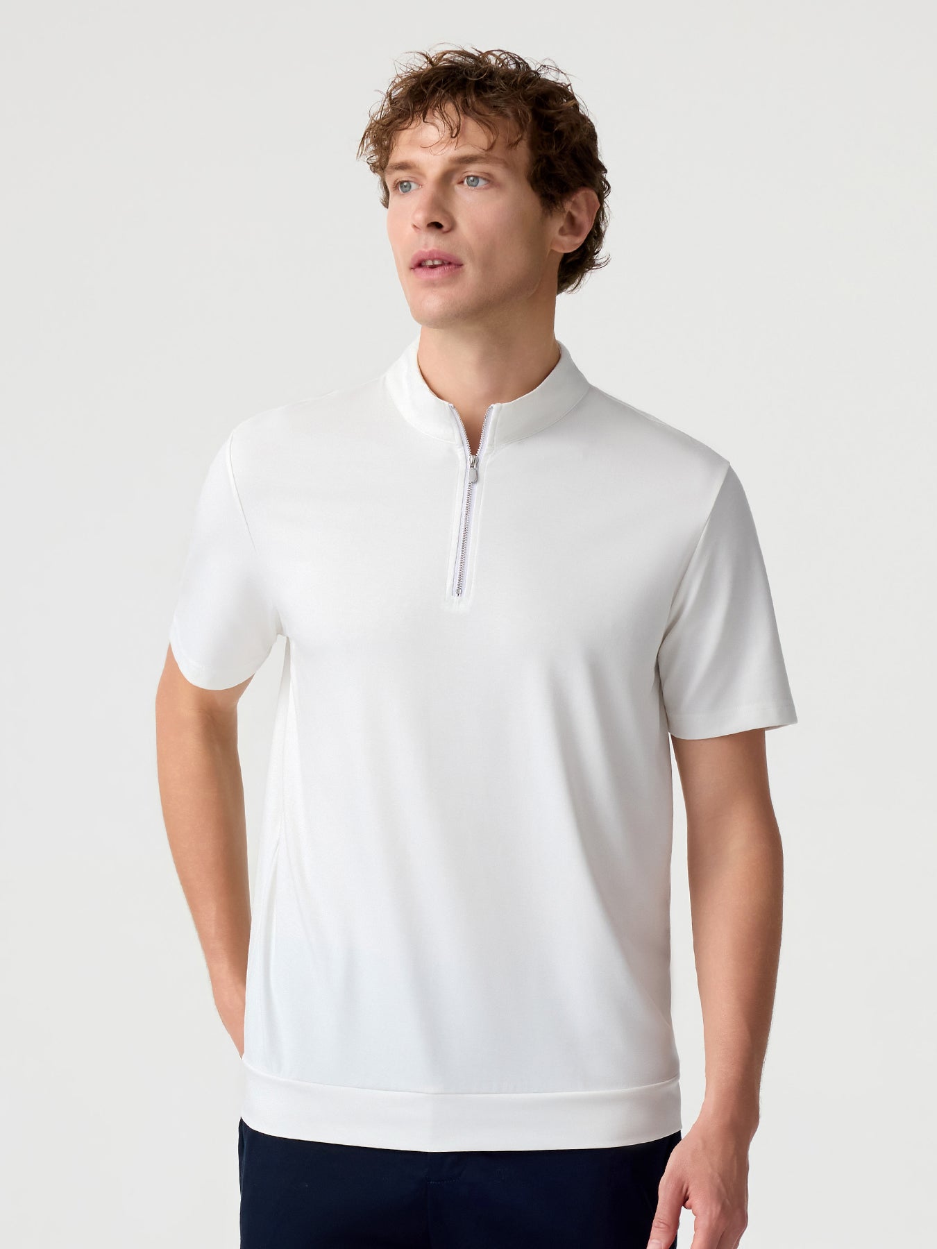 Modal Air Half Zip Short Sleeve Tee