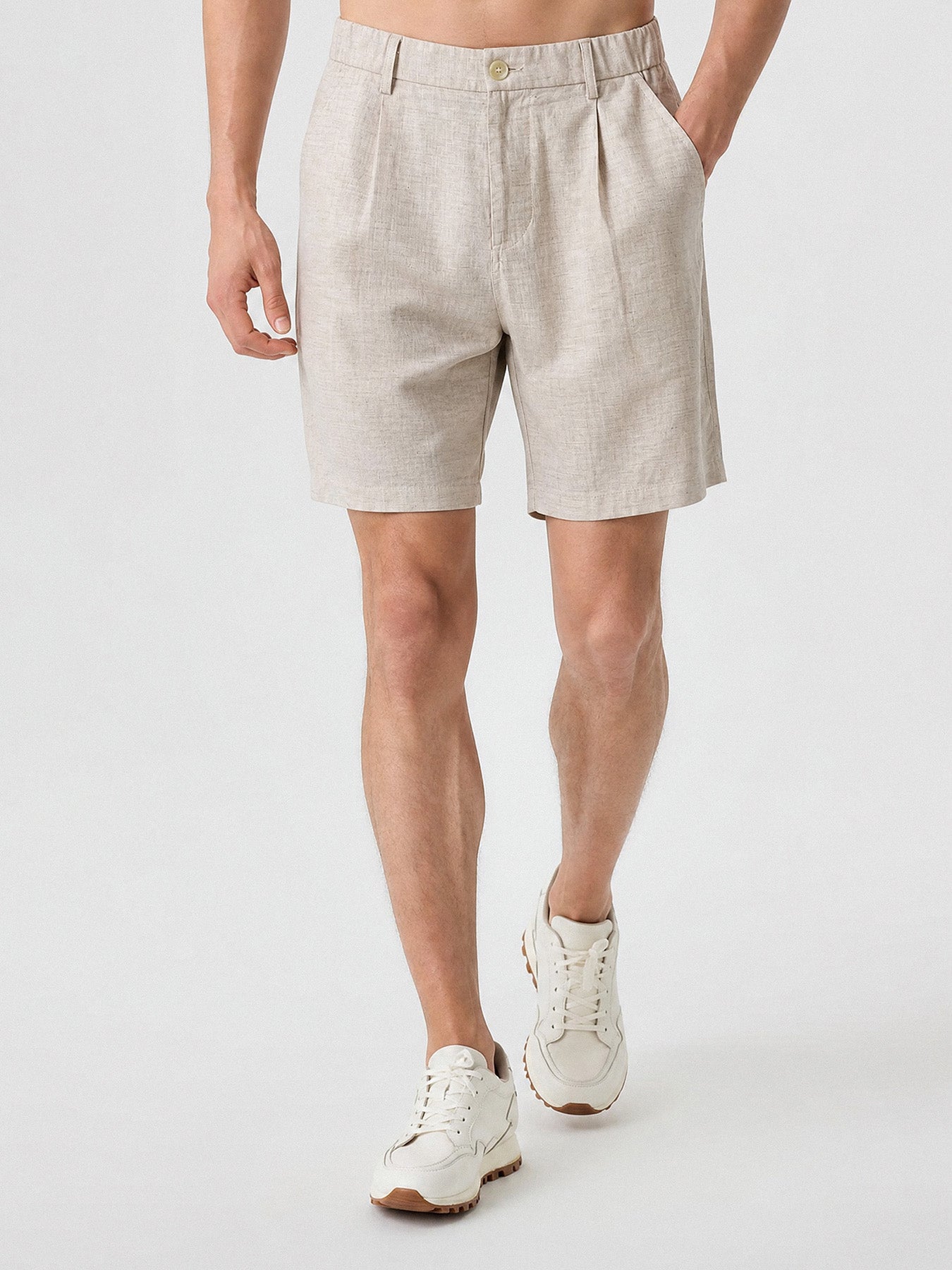Natural Linen Shorts