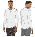 StaySmooth Long Sleeve Henley Drop-Cut Tee